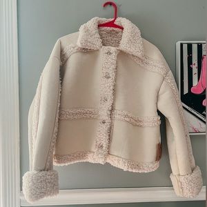 ShopTheseThree Cream Sherpa Jacket